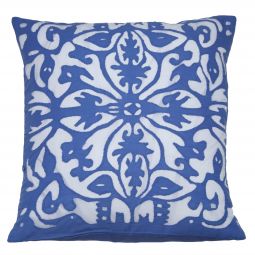 Rumana Applique Pillow Cover - Periwinkle